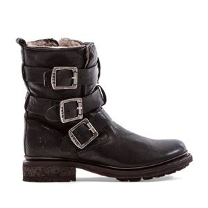 FRYE Valerie Shearling Strappy Boot - 10